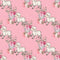 Easter Flowers & Lamb on Polka Dots Fabric - Light Pink - ineedfabric.com
