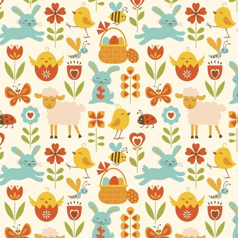 Easter In The Forest Fabric - ineedfabric.com