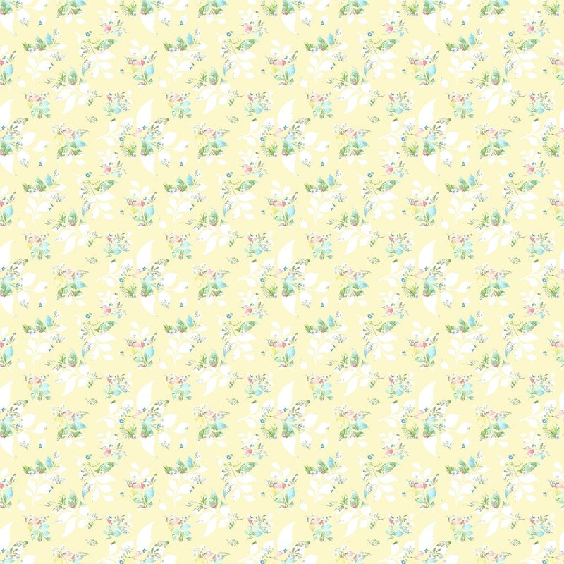 Easter Leaf Fabric - Yellow - ineedfabric.com