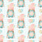 Easter Rainbow Gnomes On Blue Gingham Fabric - ineedfabric.com