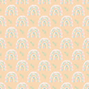 Easter Rainbow Gnomes Rainbows Fabric - Orange - ineedfabric.com