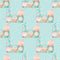 Easter Rainbow Gnomes with Basket Fabric - Blue - ineedfabric.com