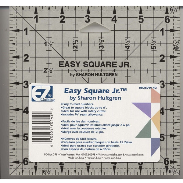 Easy Square Jr. Ruler - 6 1/2" - ineedfabric.com