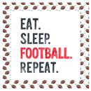 Eat, Sleep, Football, Repeat Pillow Panels - ineedfabric.com
