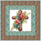 Elegant Cross and Flowers Wall Hanging 42" x 42" - ineedfabric.com
