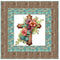 Elegant Cross and Flowers Wall Hanging 42" x 42" - ineedfabric.com