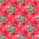 Elegant Nutcracker and Ballerinas Fabric - Red - ineedfabric.com