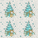 Elegant Nutcracker Christmas Trees on Stars Fabric - Tan - ineedfabric.com