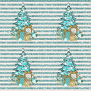Elegant Nutcracker Christmas Trees on Stripes Fabric - Tan - ineedfabric.com