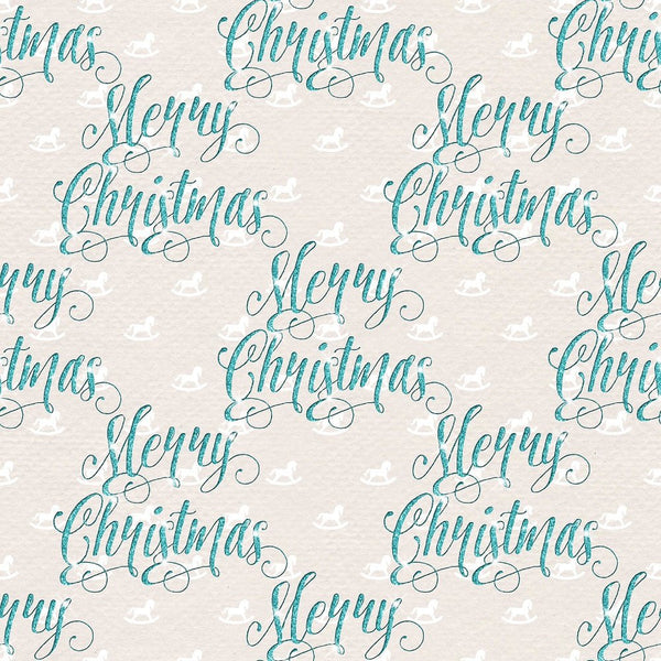 Elegant Nutcracker Merry Christmas Font and Horses Fabric - Tan - ineedfabric.com