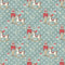 Elegant Nutcracker Next to Rocking Horse Snowflakes Fabric - Green - ineedfabric.com