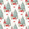 Elegant Nutcracker Next to Tree Fabric - White - ineedfabric.com