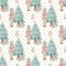 Elegant Nutcracker Next to Tree Stars Fabric - White - ineedfabric.com