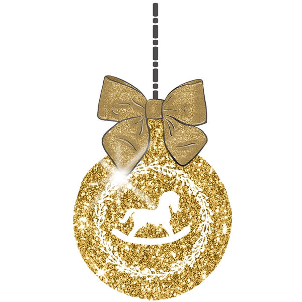 Elegant Nutcracker Ornament Fabric Panel - Gold - ineedfabric.com