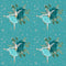 Elegant Nutcracker Poinsettias and Ballerinas on Stars Fabric - Blue - ineedfabric.com