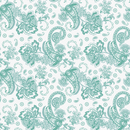 Elegant Paisleys Fabric - Atoll - ineedfabric.com