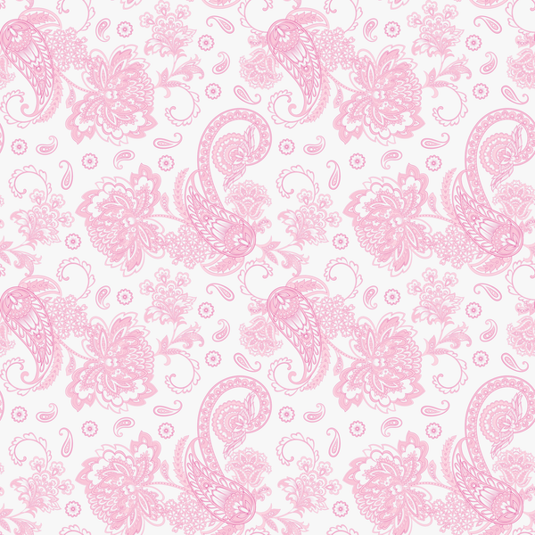 Elegant Paisleys Fabric - Bashful Pink - ineedfabric.com