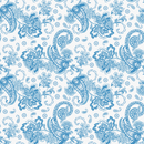 Elegant Paisleys Fabric - Blue - ineedfabric.com