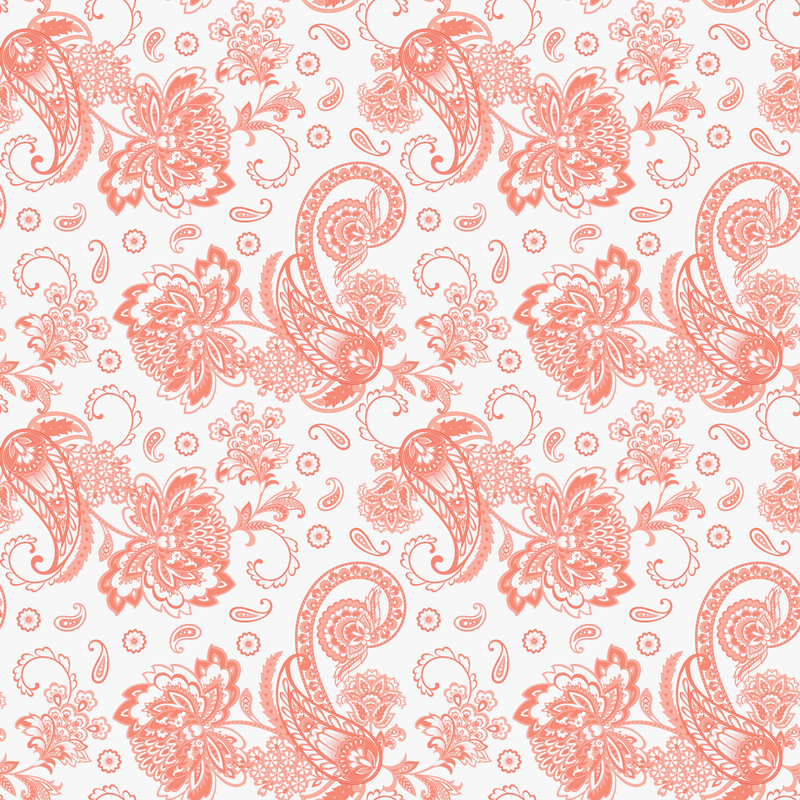 Elegant Paisleys Fabric - Cinnabar - ineedfabric.com