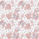 Elegant Paisleys Fabric - Cinnabar-Blue - ineedfabric.com