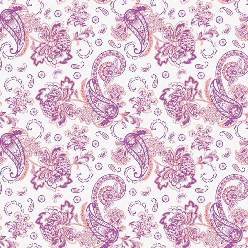 Elegant Paisleys Fabric - Cinnabar-Purple - ineedfabric.com