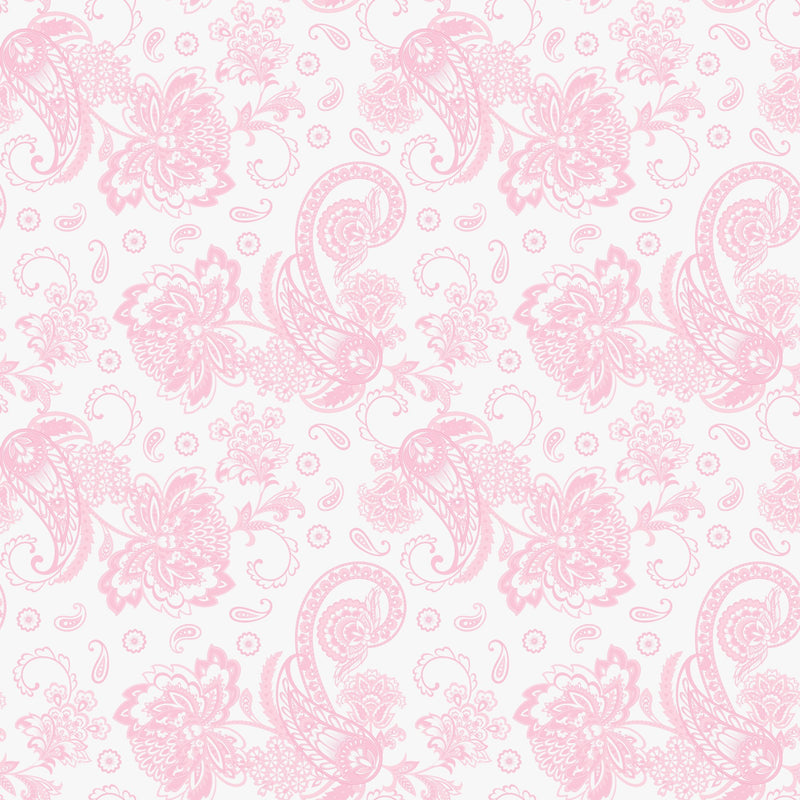 Elegant Paisleys Fabric - Cupid Pink - ineedfabric.com