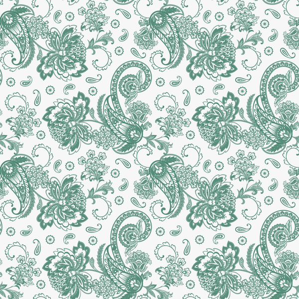Elegant Paisleys Fabric - Hunter Green - ineedfabric.com