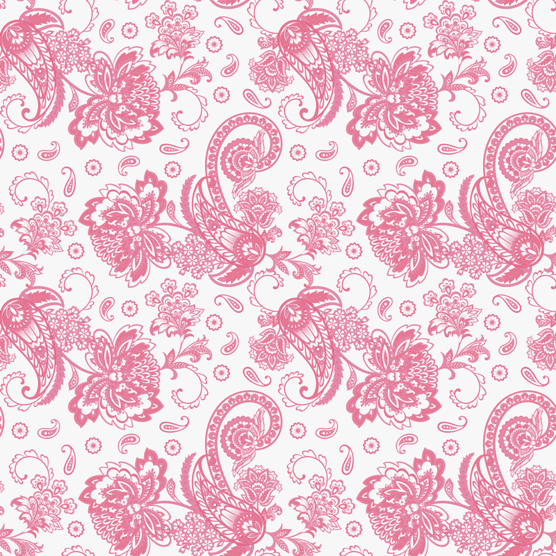 Elegant Paisleys Fabric - Pink Carmine - ineedfabric.com