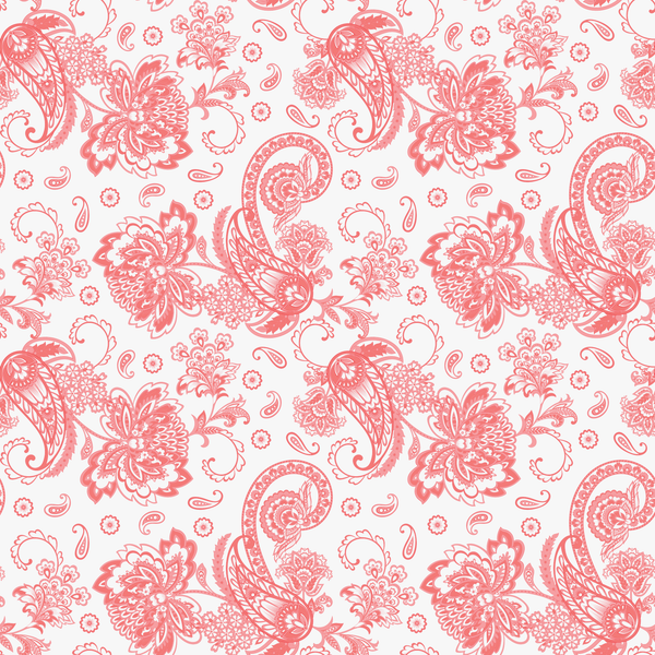 Elegant Paisleys Fabric - Red - ineedfabric.com