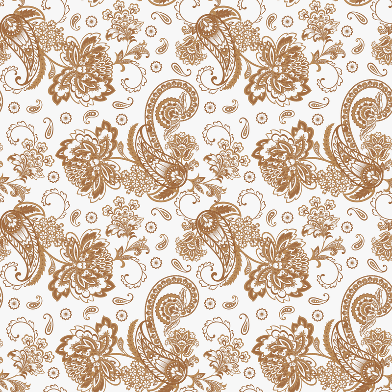 Elegant Paisleys Fabric - Russet - ineedfabric.com