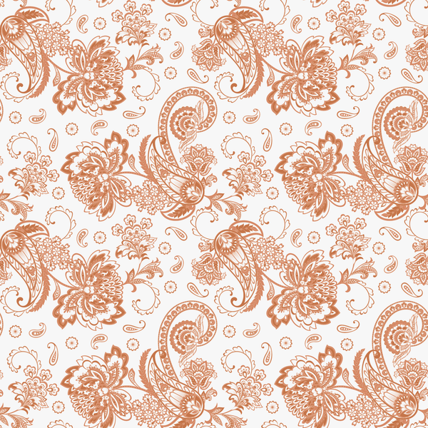 Elegant Paisleys Fabric - Sienna - ineedfabric.com