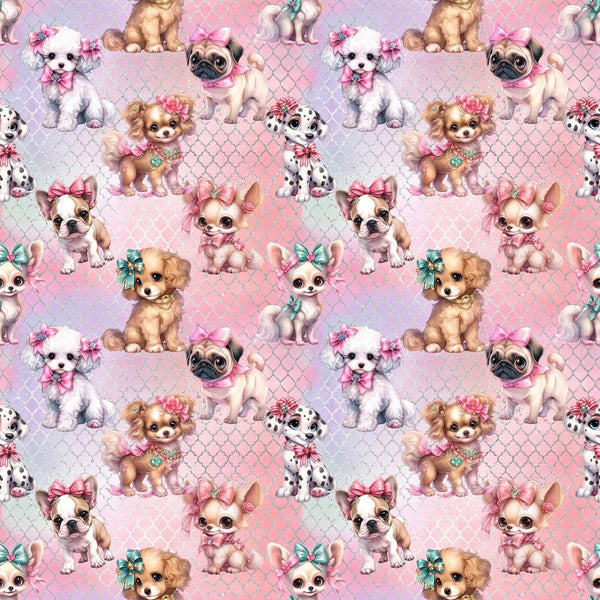 Elegant Puppies Fabric - ineedfabric.com