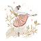 Elegant Watercolor Ballerina with Gold Fabric Panel - ineedfabric.com