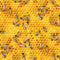 Elizabeth's Studio, Honey Bees on Beehives Fabric - ineedfabric.com