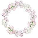 English Garden Floral Wreath 2 Fabric Panel - ineedfabric.com