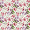 English Garden Pansies, Cosmos, and Poppies Fabric - Light Green - ineedfabric.com