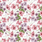 English Garden Pansies, Cosmos, and Poppies Fabric - White - ineedfabric.com
