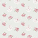 English Garden Roses Fabric - Gray - ineedfabric.com