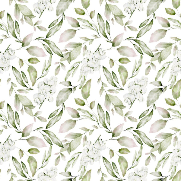 English Garden Sweet Pea Fabric - White - ineedfabric.com