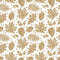 Engraved Leaves Fabric - Gold - ineedfabric.com