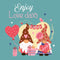 Enjoy Love Days Gnome Fabric Panel - ineedfabric.com