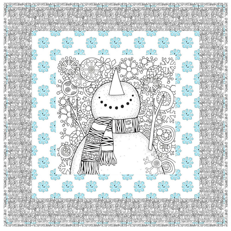 Enjoying the Snowflakes Wall Hanging 42" x 42" - ineedfabric.com