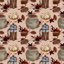 Espresso Delight Fabric - Cream - ineedfabric.com