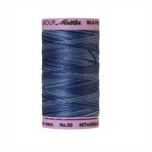 Evening Blue Silk-Finish 50wt Variegated Cotton Thread - 500yds - ineedfabric.com