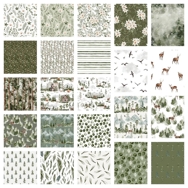 Evergreen Forest Fabric Collection - 1/2 Yard Bundle - ineedfabric.com