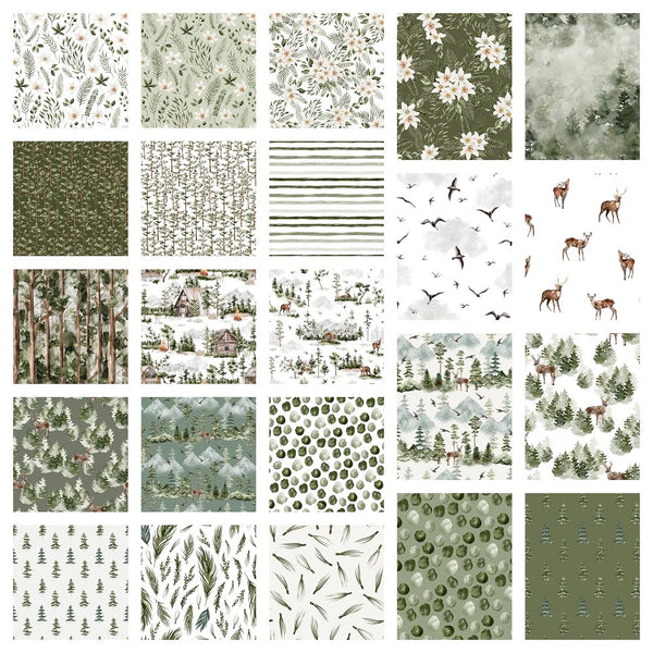 Evergreen Forest Fat Eighth Bundle - 23 Pieces - ineedfabric.com