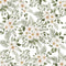 Evergreen Forest Floral 2 Fabric - White - ineedfabric.com