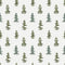 Evergreen Forest Trees Fabric - White - ineedfabric.com