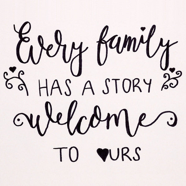 Every Family Has A Story Fabric Panel - ineedfabric.com