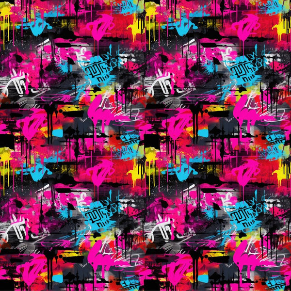 Exotic Abstract Graffiti Fabric - ineedfabric.com